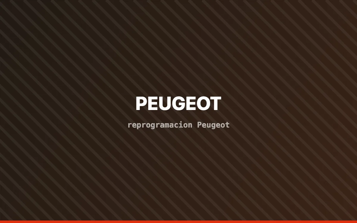 Vehículo Peugeot en banco de potencia durante una reprogramación de centralita